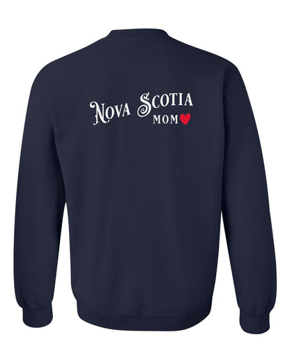 Nova Scotia Mom Left Chest and Back crew-neck