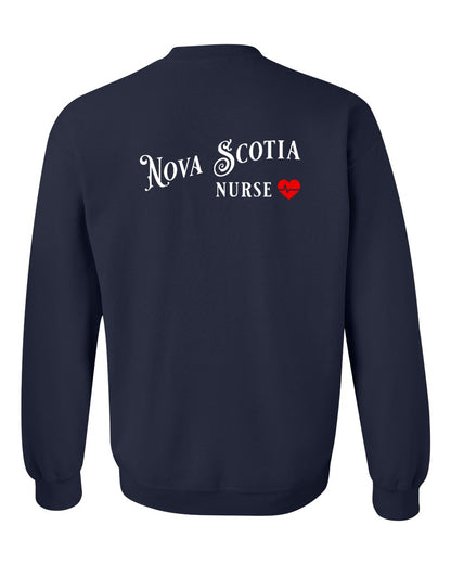 Nova Scotia Nurse Left Chest and Back crew-neck