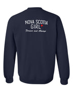 NS Girl Forever and Always Left Chest & Back Crewneck Sweatshirt - Unisex