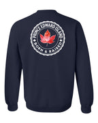 Born and Raised PEI Left Chest and Back Crewneck Sweatshirt - Gildan Canada (sewn Internationally) - Unisex