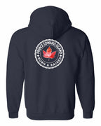 Born and Raised PEI Left Chest and Back Zip Hoodie - Gildan Canada (sewn Internationally) - Unisex