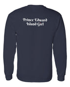 PEI Girl Heart Dot Left Chest & Back Long Sleeve Tee - Unisex