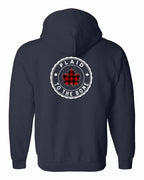 Plaid to the Bone Circle Leaf Left Chest and Back Zip Hoodie - Gildan Canada (sewn Internationally) - Unisex
