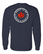 Proud Mean & Nasty Leaf Left Chest and Back Long Sleeve - Gildan Canada (sewn Internationally) - Unisex