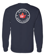 Born and Raised Quebec Left Chest and Back Long Sleeve - Gildan Canada (sewn Internationally) - Unisex