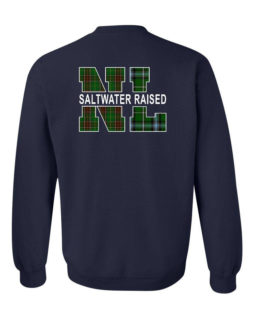 NFLD and Labrador Saltwater Raised Left Chest and Back Crewneck Sweatshirt - Unisex