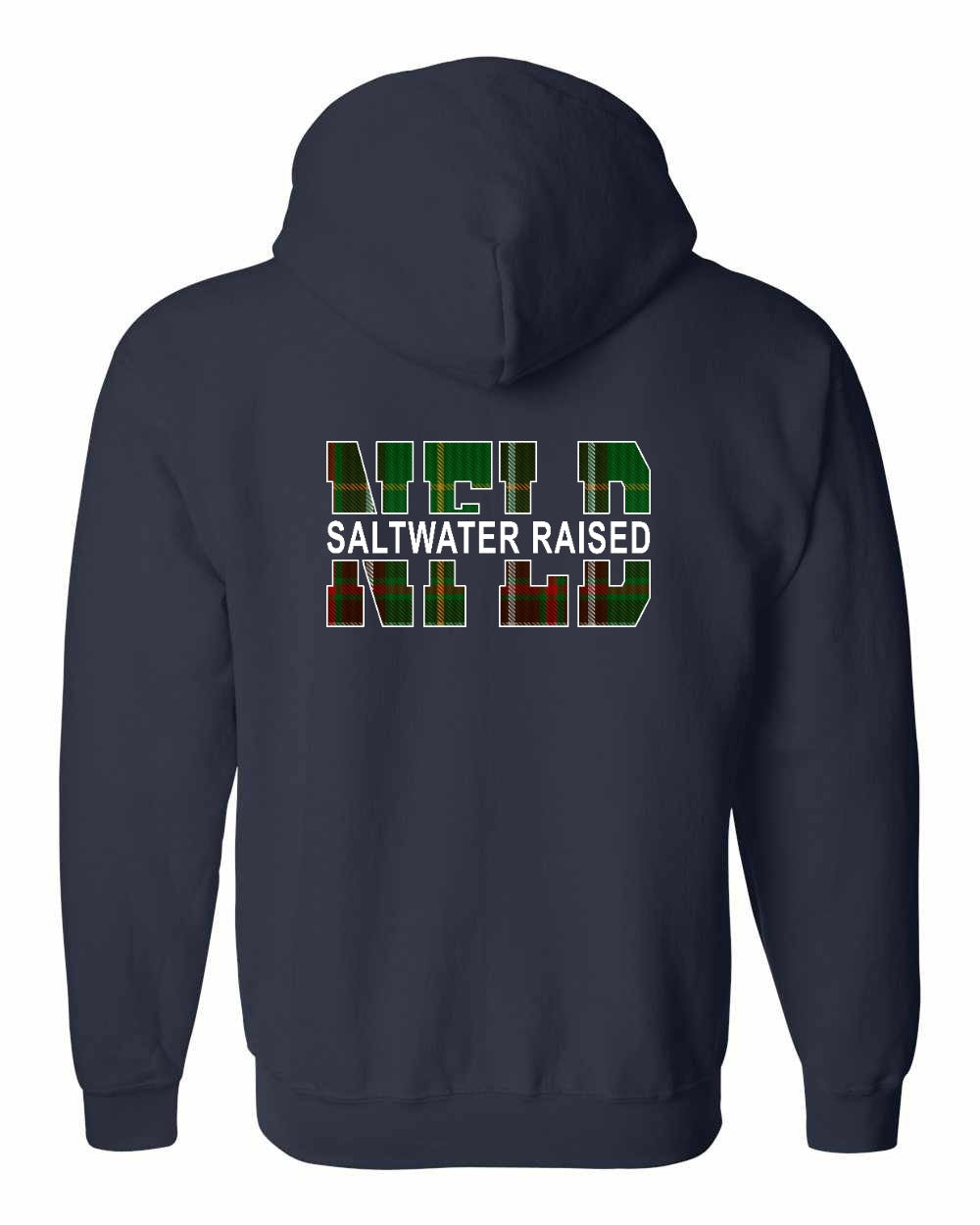 NFLD NFLD Saltwater Raised Left Chest and Back Zip Hoodie - Unisex