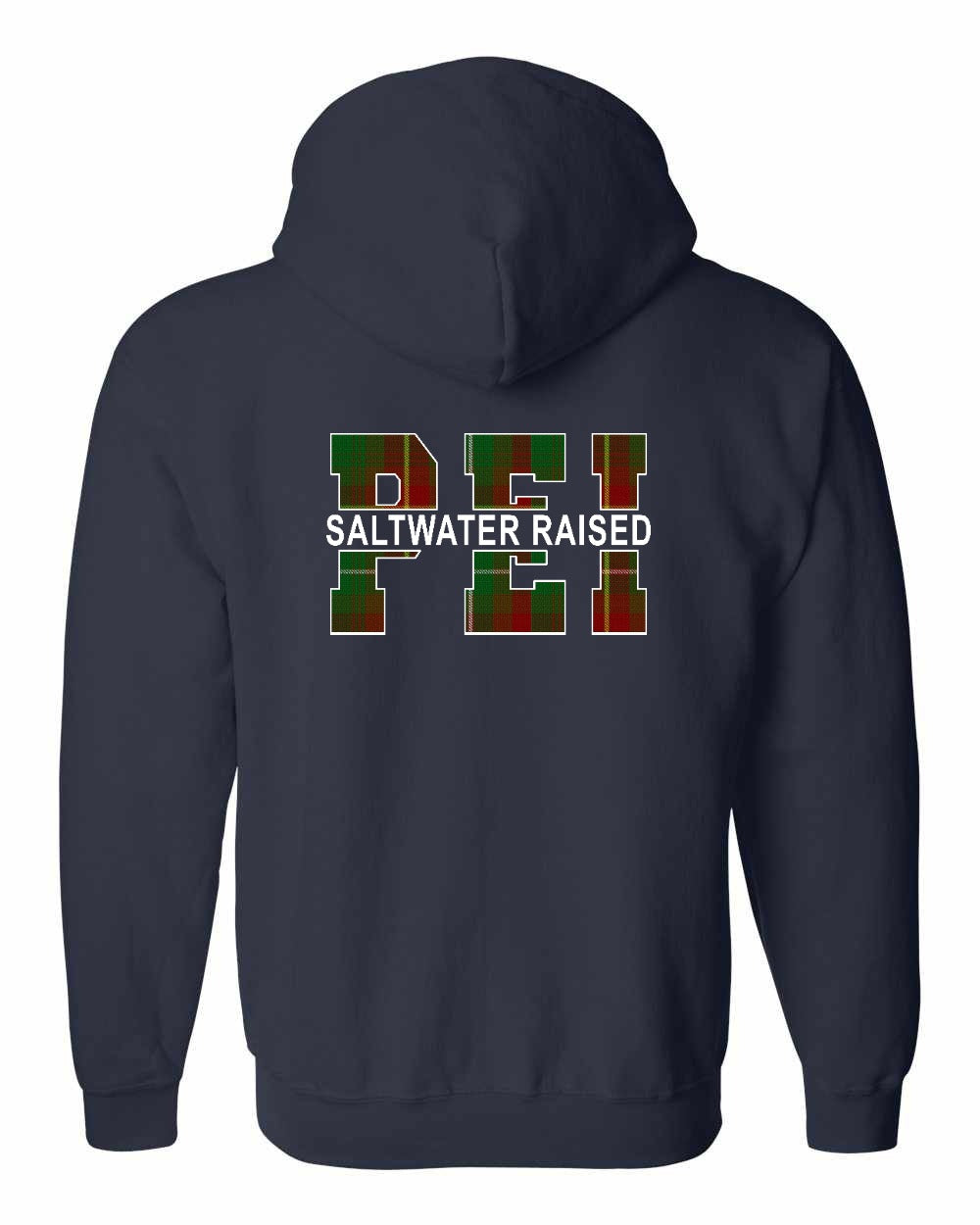 PEI Saltwater Raised Left Chest & Back Zip Hoodie - Unisex