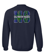 Saltwater Raised NS Left Chest and Back Crewneck Sweatshirt - Unisex