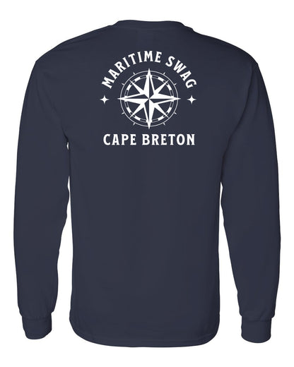 Maritime Swag Cape Breton Compass Left Chest and Back Long Sleeve Tee