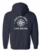 Maritime Swag CB Compass Left Chest and Back Zip Hoodie - Unisex