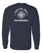 Maritime Swag NB Compass Left Chest and Back Long Sleeve Tee - Unisex