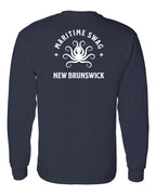 Maritime Swag NB Octopus Left Chest and Back Long Sleeve Tee - Unisex