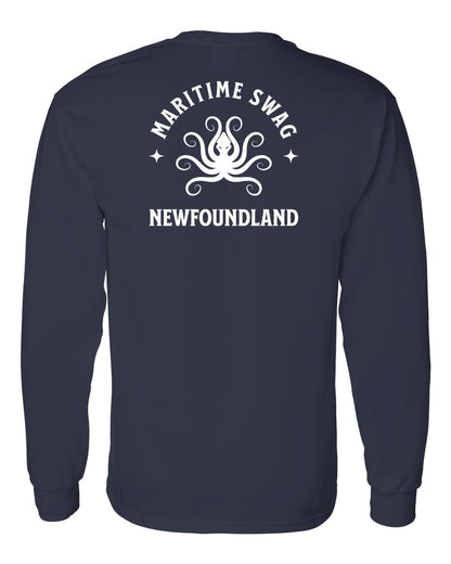 Maritime Swag Newfoundland Octopus Left Chest and Back Long Sleeve
