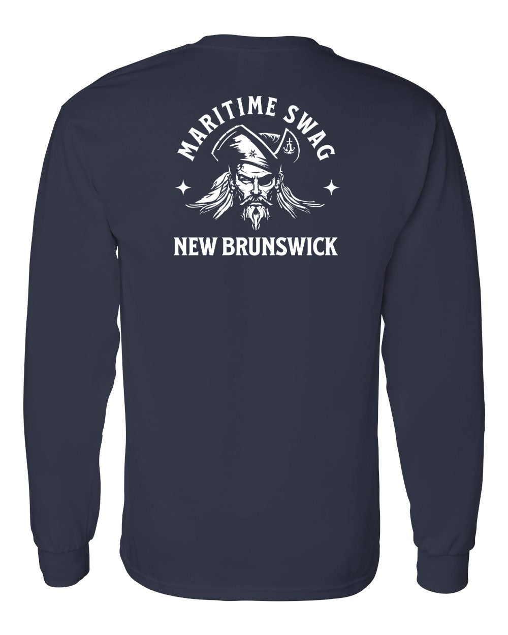 Maritime Swag New Brunswick Pirate Left Chest and Back Long Sleeve Tee
