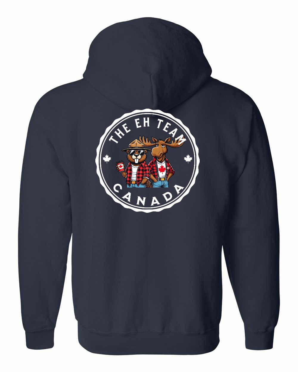 Eh Team Left Chest and Back Zip Hoodie - Gildan Canada (sewn Internationally) - Unisex