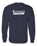 Custom Your Community Swoop (CB) Left Chest and Back Long Sleeve Tee - Unisex