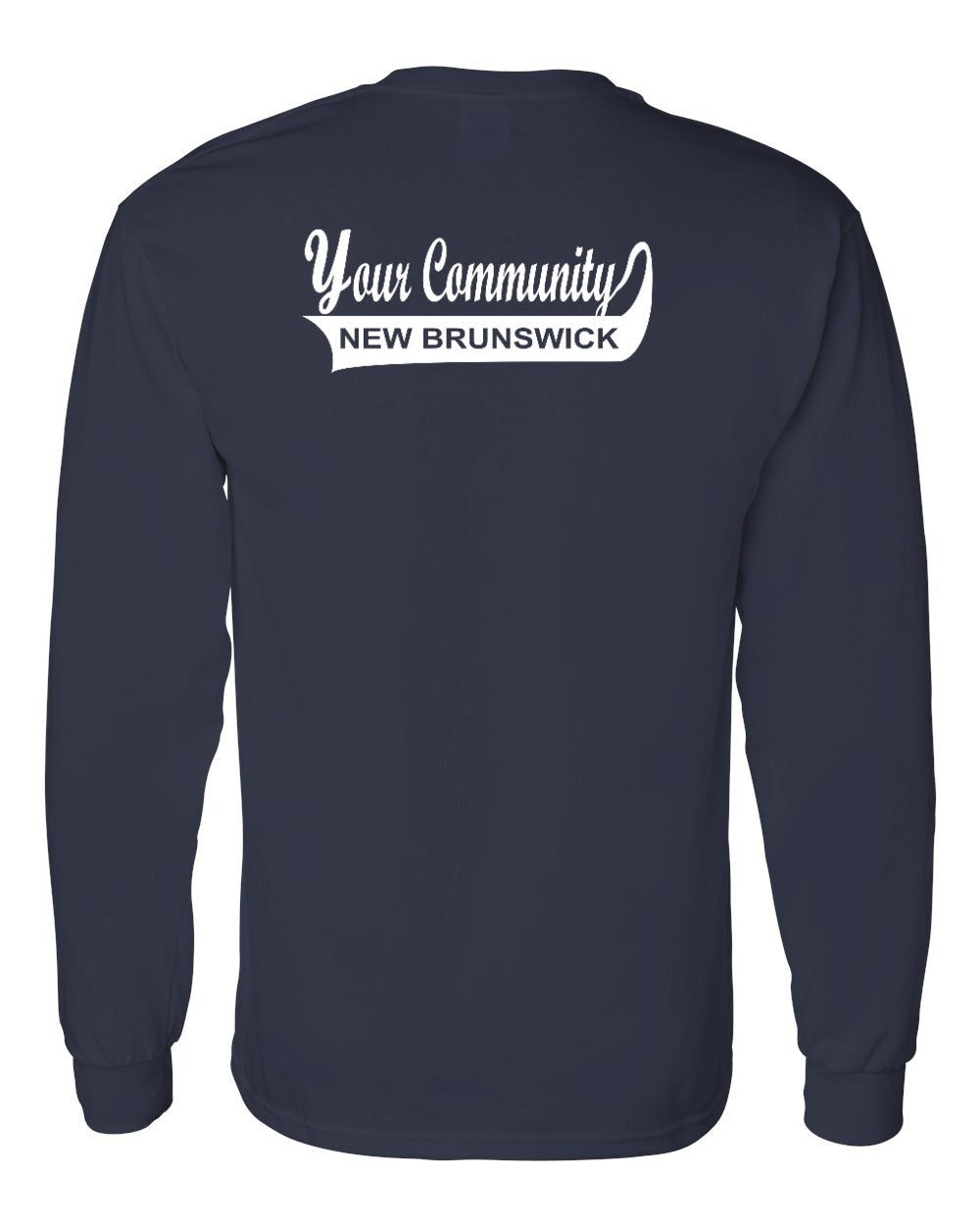 Your Community Swoop NB Left Chest and Back Long Sleeve Tee - Unisex