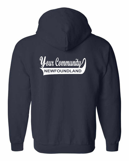 Your Community Swoop (Newfoundland) Left Chest and Back Zip Hoodie