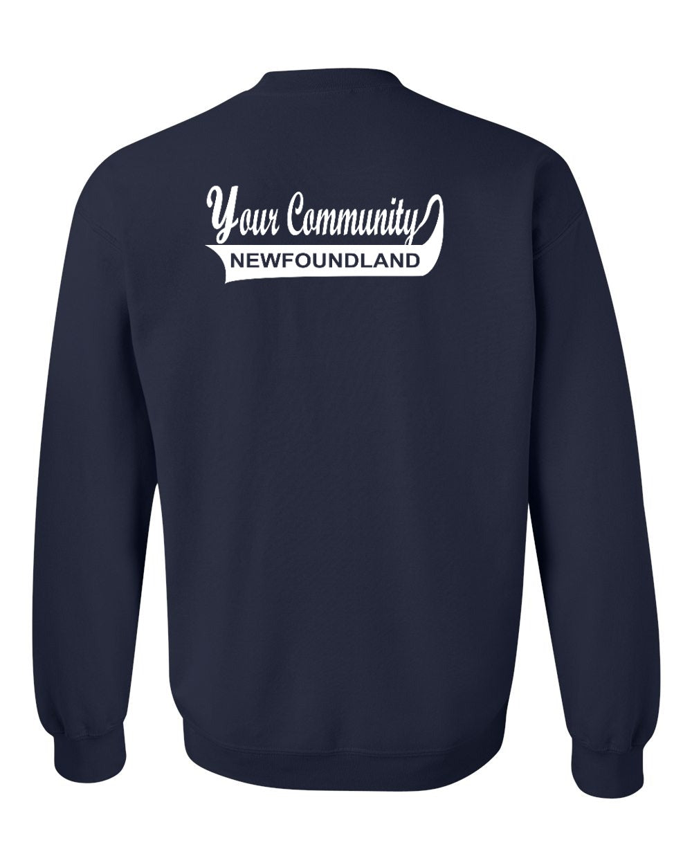 Custom Your Community Swoop (NFLD) Left Chest and Back Crewneck Sweatshirt - Unisex