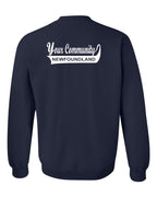 Custom Your Community Swoop (NFLD) Left Chest and Back Crewneck Sweatshirt - Unisex