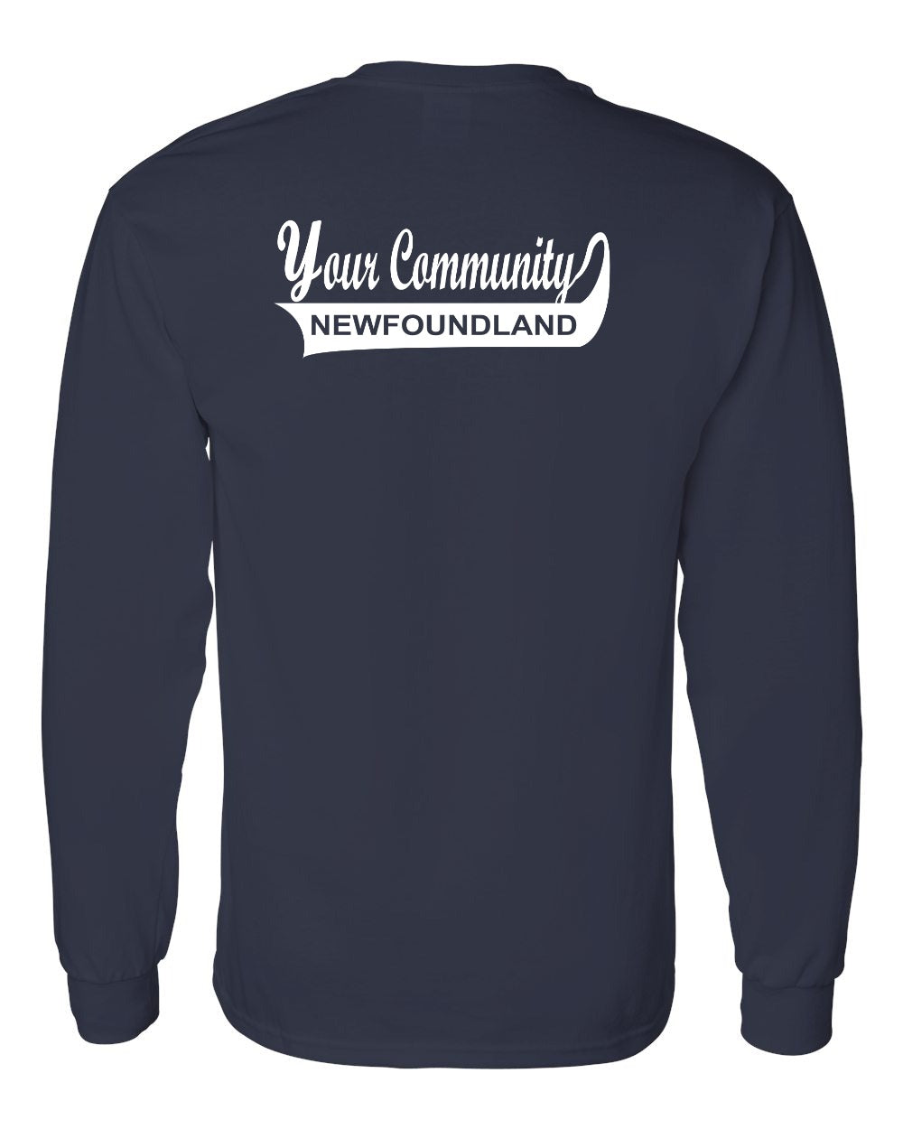 Custom Your Community Swoop (NFLD) Left Chest and Back Long Sleeve - Unisex