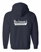 Custom Your Community Swoop (NS) Left Chest and Back Zip Hoodie - Unisex