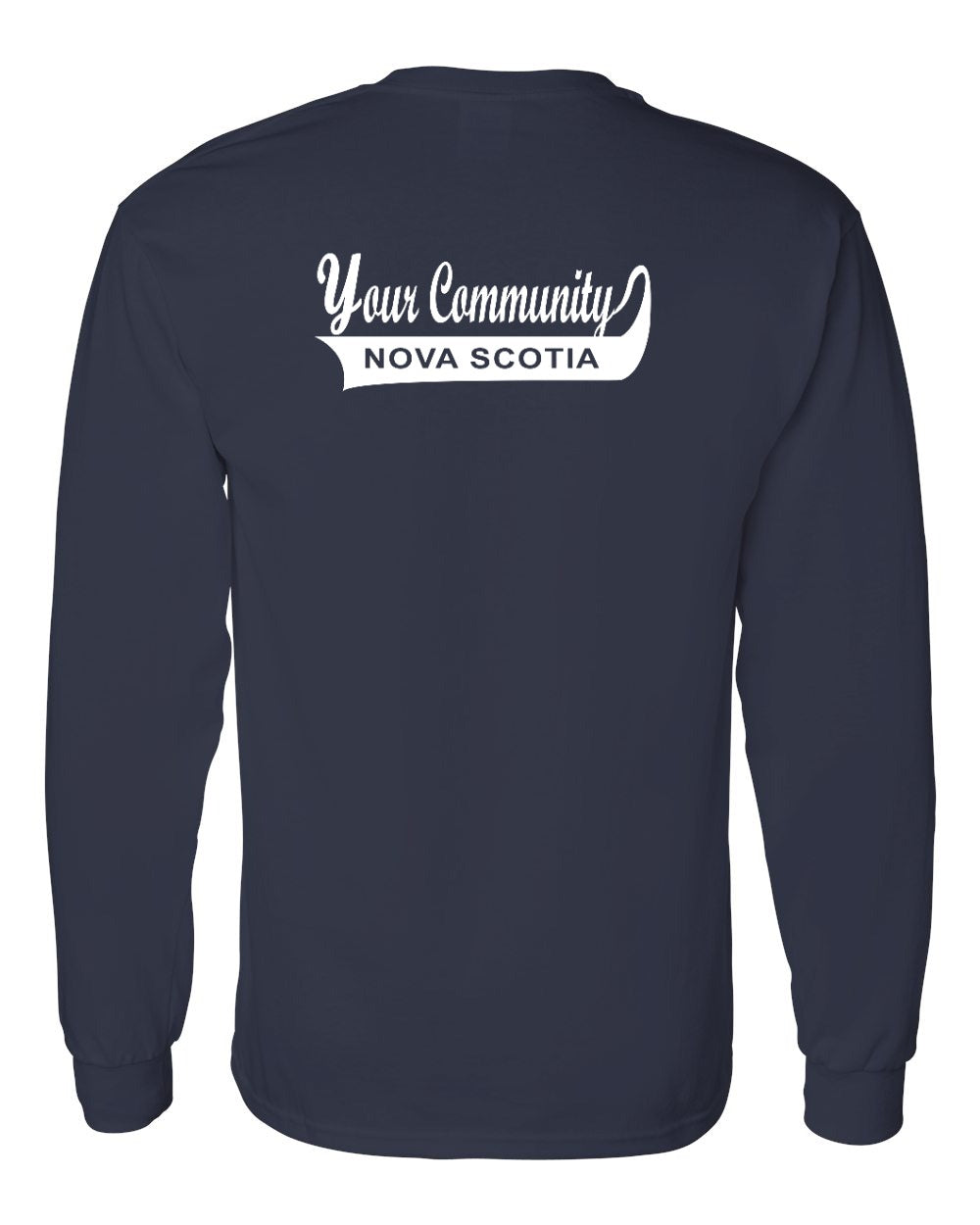 Custom Your Community Swoop (NS) Left Chest and Back Long Sleeve Tee - Unisex