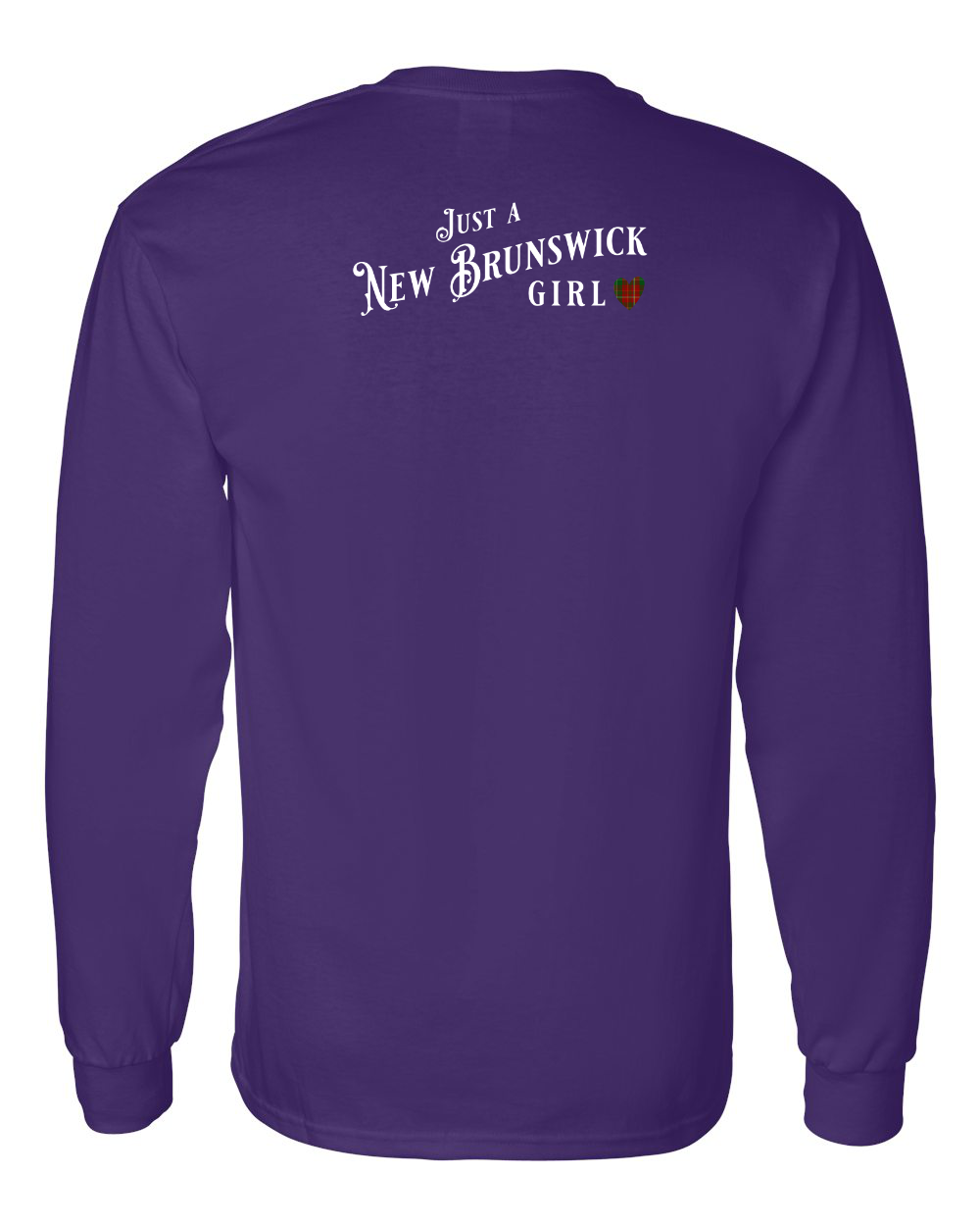 Just a NB Girl Tartan Left Chest and Back Long Sleeve Tee - Unisex