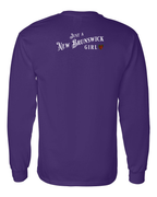 Just a NB Girl Tartan Left Chest and Back Long Sleeve Tee - Unisex