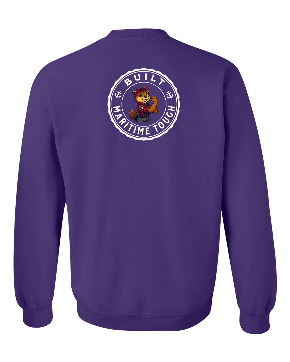 Built Maritime Tough Rosie Left Chest and Back Crewneck Sweatshirt - Unisex