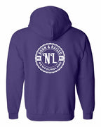 Born & Raised NFLD Left Chest And Back Zip Hoodie - Unisex