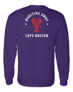 Maritime Swag CB Mandala Red Lobster Left Chest and Back Long Sleeve Tee - Unisex