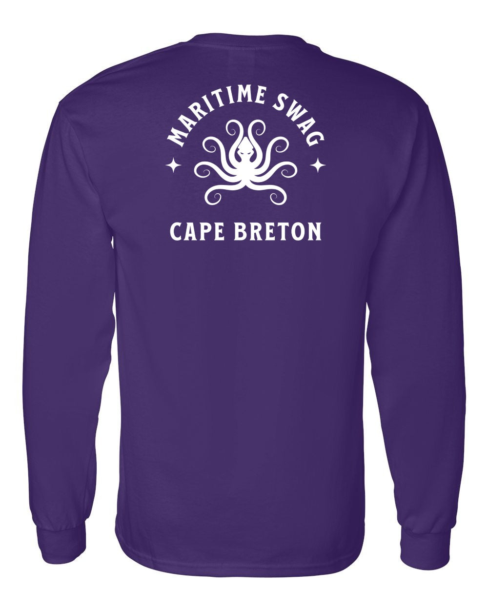 Maritime Swag Cape Breton Octopus Left Chest and Back Long Sleeve Tee