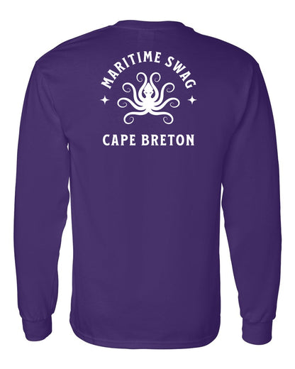 Maritime Swag Cape Breton Octopus Left Chest and Back Long Sleeve Tee