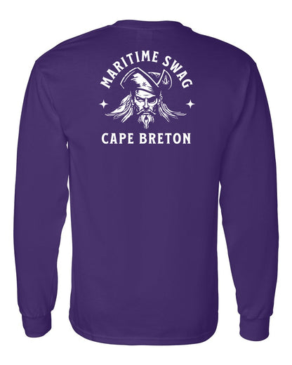 Maritime Swag Cape Breton Pirate Left Chest and Back Long Sleeve Tee