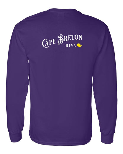 Cape Breton Diva Left Chest and Back Long Sleeve Tee