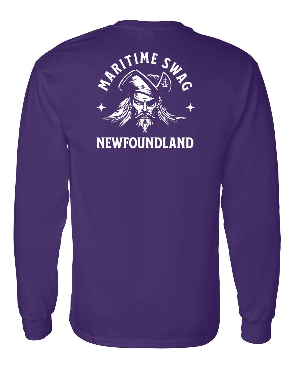 Maritime Swag Newfoundland Pirate Left Chest and Back Long Sleeve