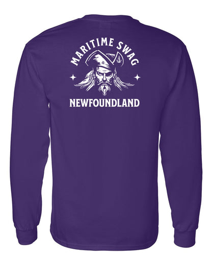 Maritime Swag Newfoundland Pirate Left Chest and Back Long Sleeve