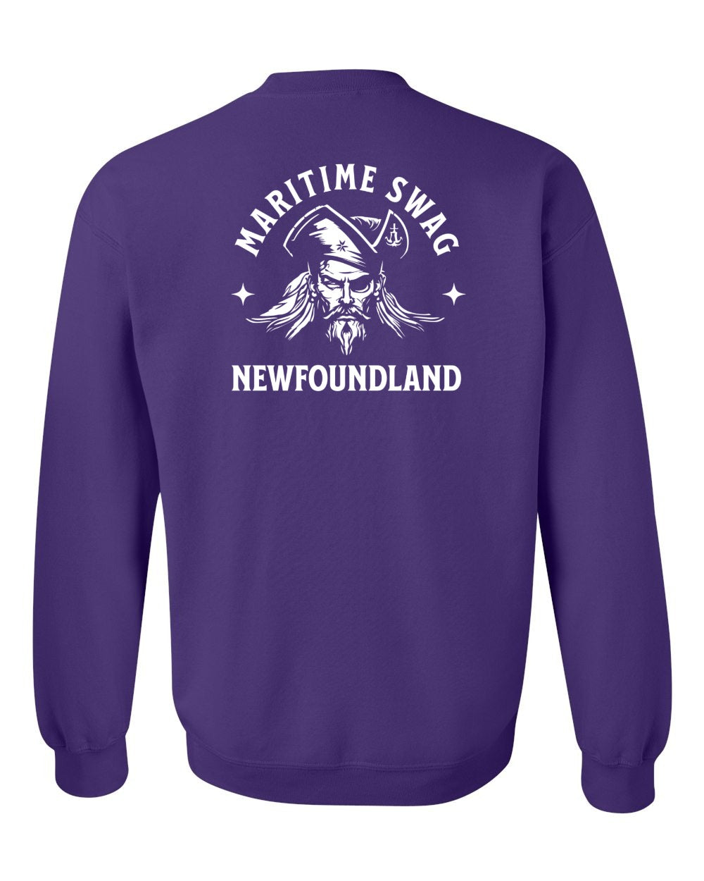 Maritime Swag NFLD Pirate Left Chest and Back Crewneck Sweatshirt - Unisex