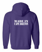 Made In CB White Left Chest and Back Zip Hoodie - Unisex