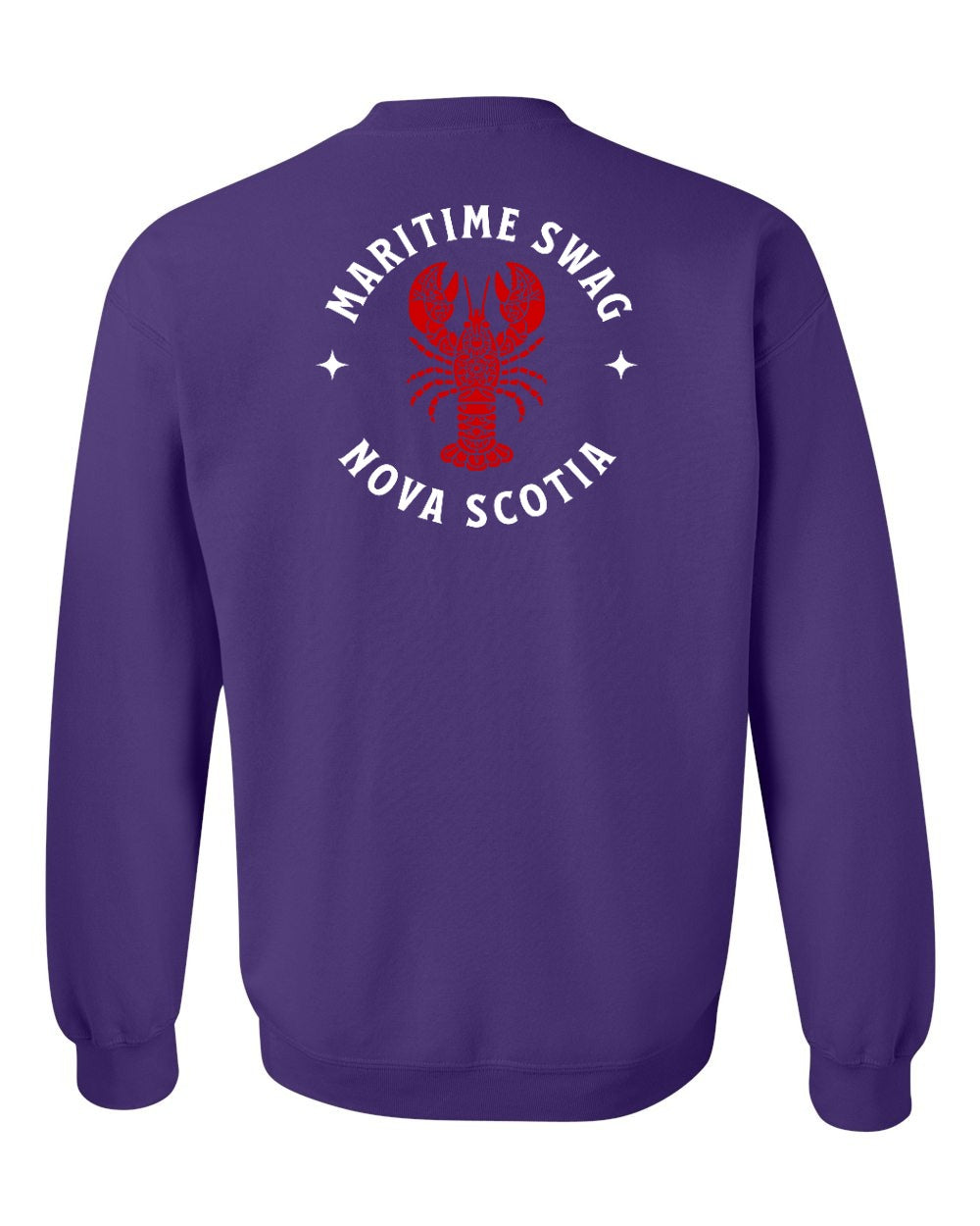 Maritime Swag NS Mandala Red Lobster Left Chest and Back Crewneck Sweatshirt - Unisex