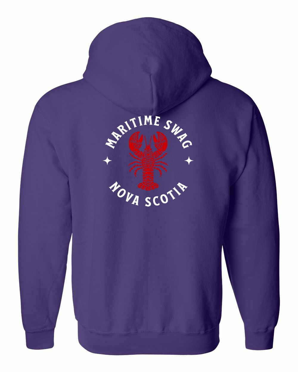 Maritime Swag Nova Scotia Mandala Red Lobster Left Chest and Back zip-hoodie