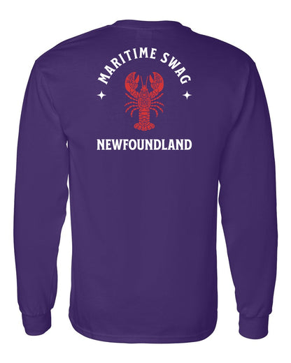 Maritime Swag Newfoundland Mandala Red Lobster Left Chest and Back Long Sleeve
