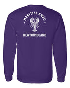 Maritime Swag NFLD Mandala white Lobster Left Chest and Back Long Sleeve - Unisex