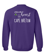 A piece of My heart in CB Tartan Heart Left Chest and Back Crewneck Sweatshirt - Unisex