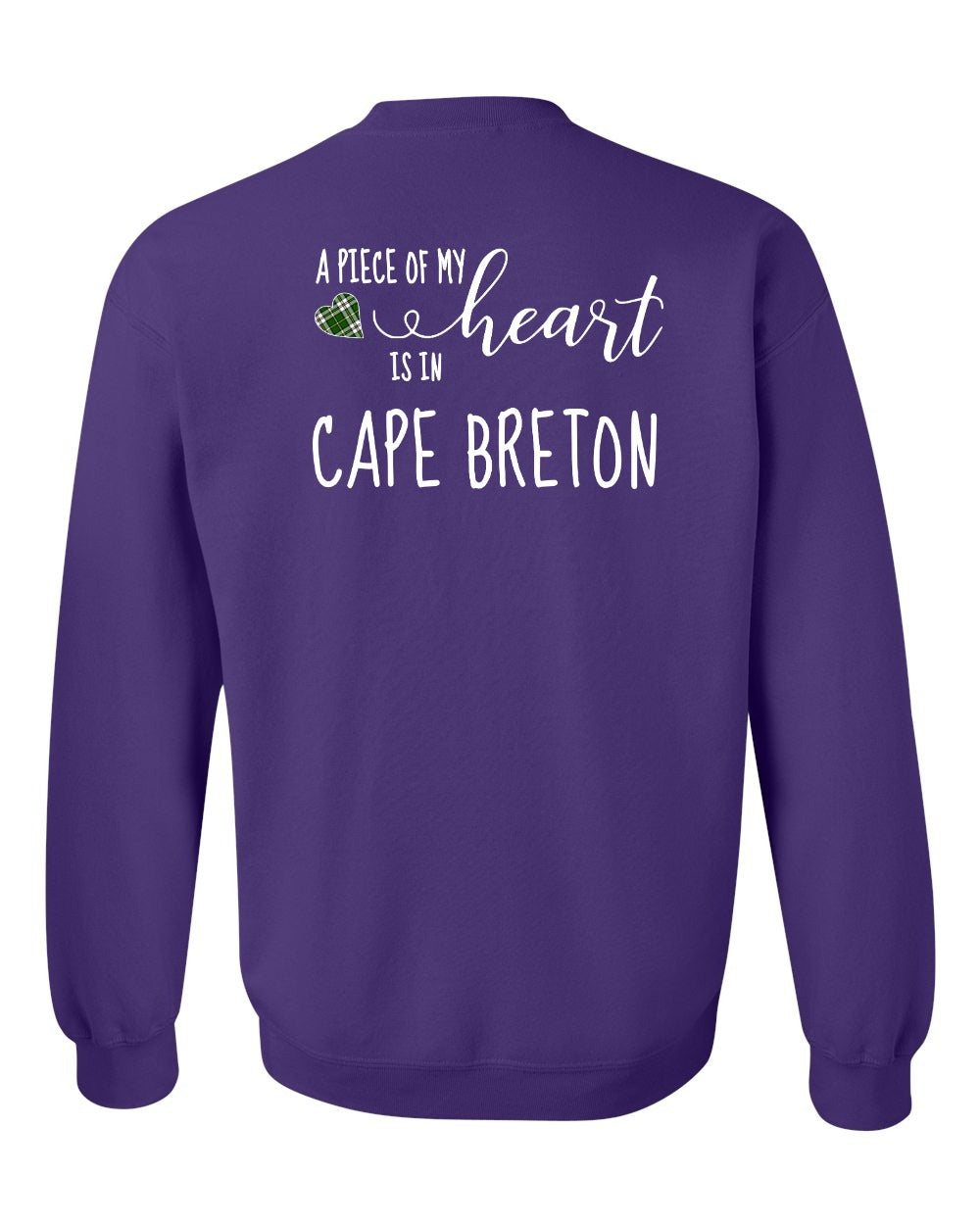 A piece of My heart in CB Tartan Heart Left Chest and Back Crewneck Sweatshirt - Unisex