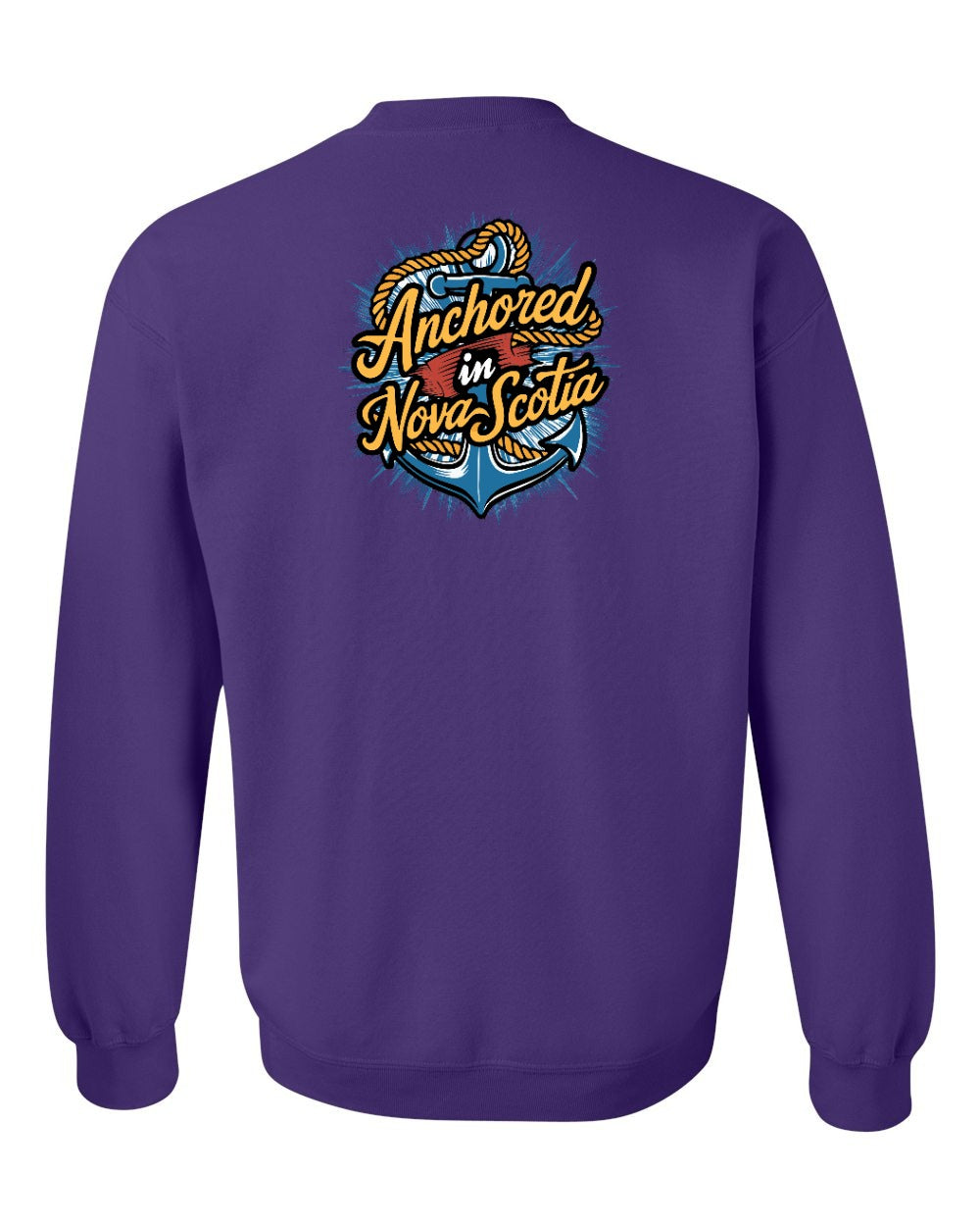Anchored In NS (Old Design) Left Chest and Back Crewneck Sweatshirt - Unisex