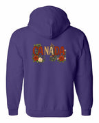 Canada Flowers Left Chest and Back Zip Hoodie - Gildan Canada (sewn Internationally) - Unisex