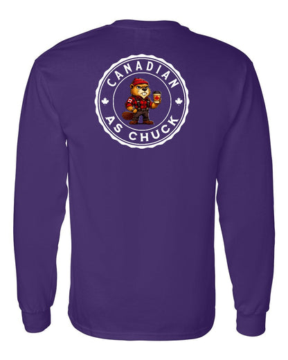 CDN as Chuck Male Beaver Left Chest and Back Long Sleeve